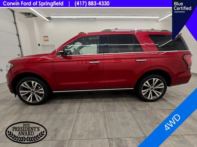 Certified Used 2021 Rapid Red Metallic Tinted Clearcoat Ford Limited image 2