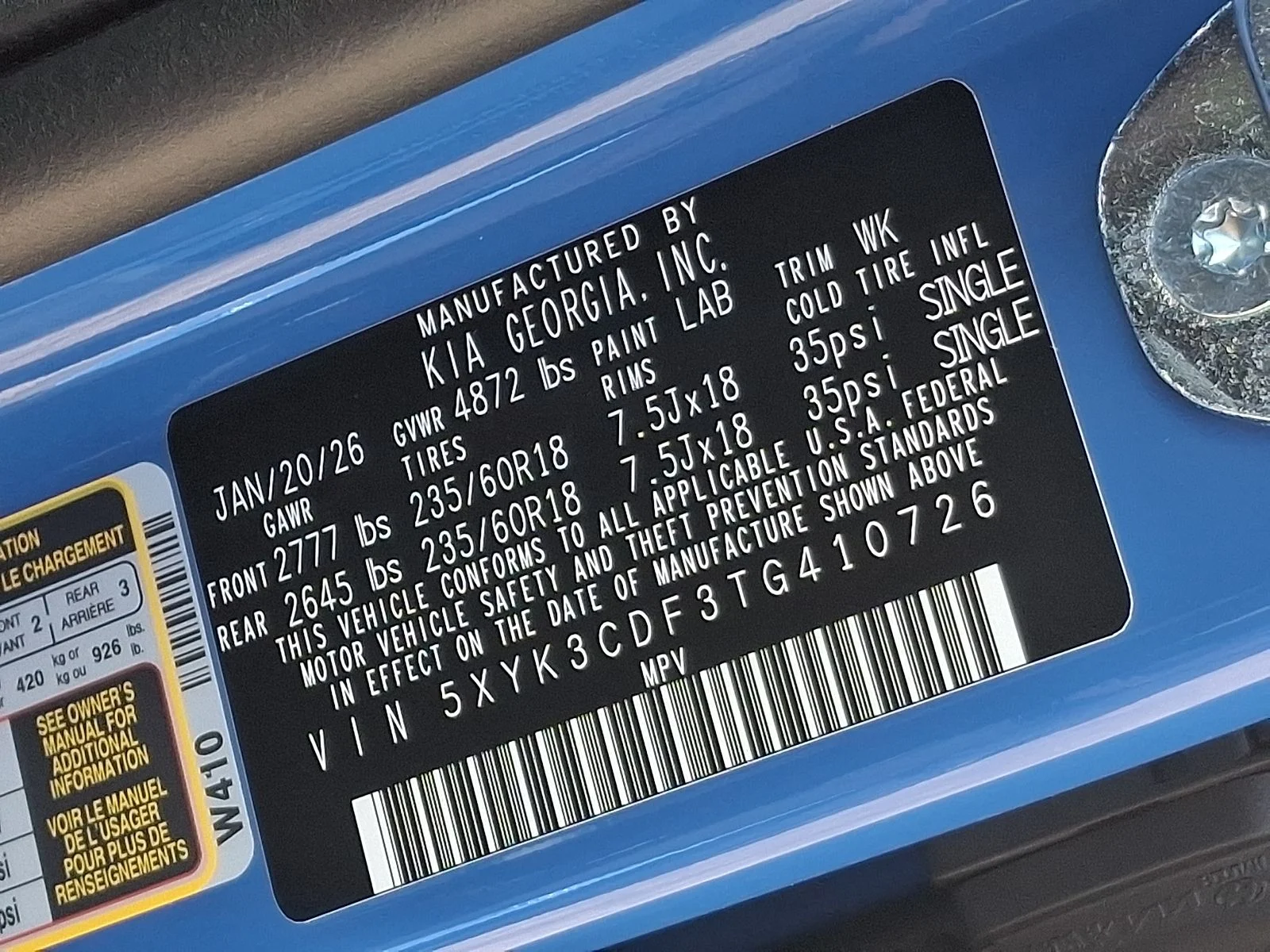 New 2026 Blue Kia EX image 22