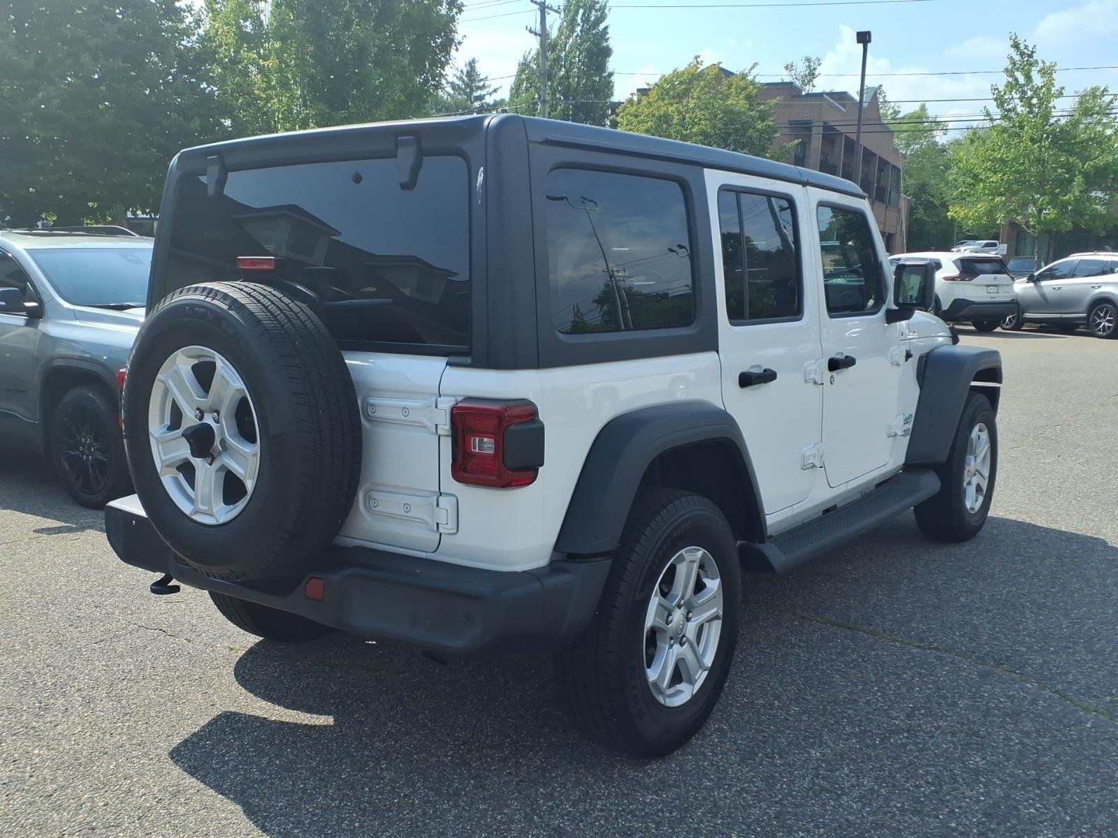 Used 2021 Bright White Clearcoat Jeep Unlimited Sport S image 5