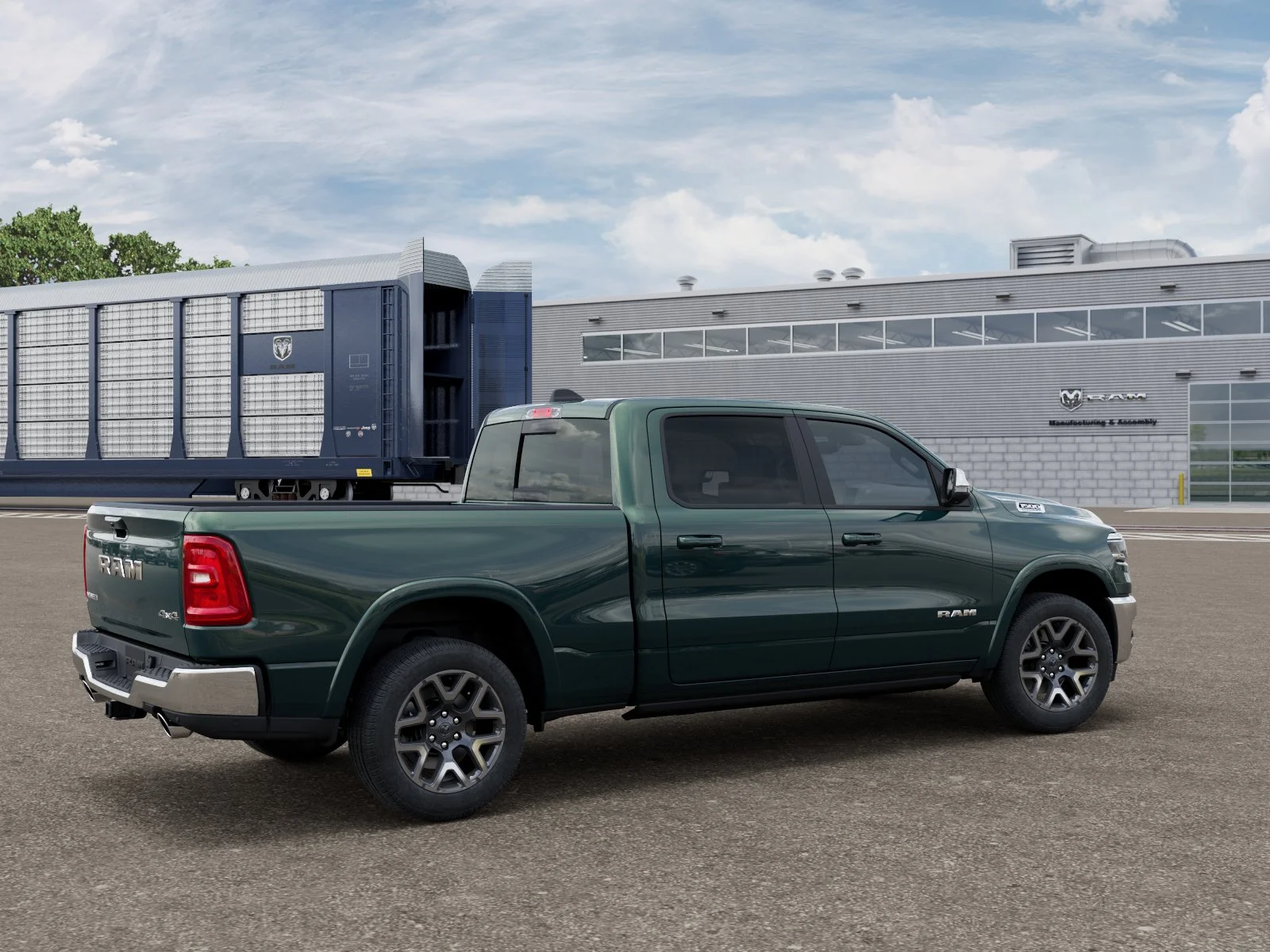 New 2026 Serrano-Green Metallic Exterior Paint RAM LARAMIE image 2