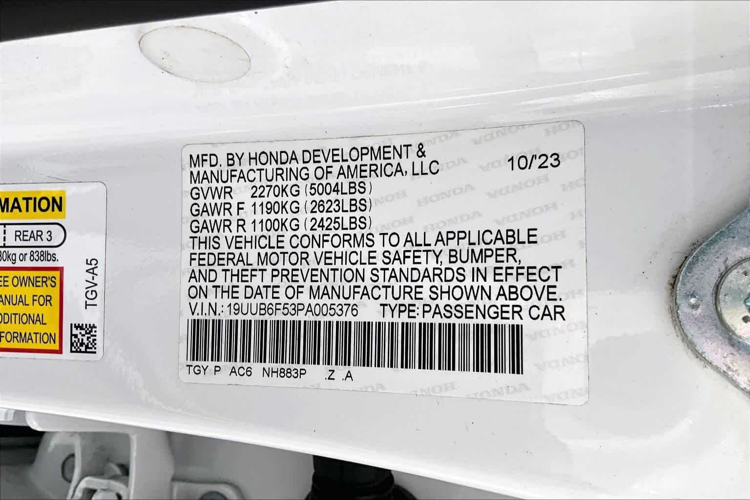 Used 2023 Platinum White Pearl Acura w/A-Spec Package image 35