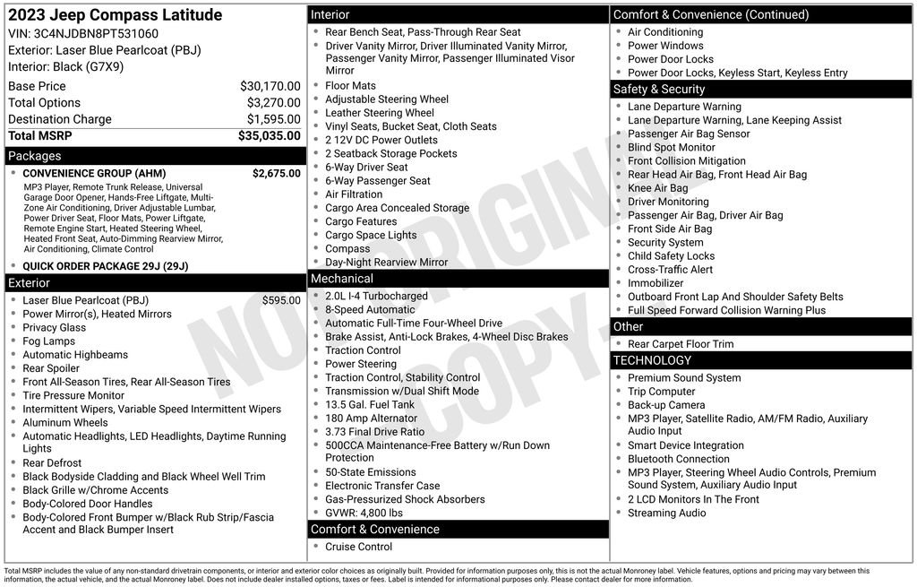 Used 2023 Blue Jeep Latitude image 36