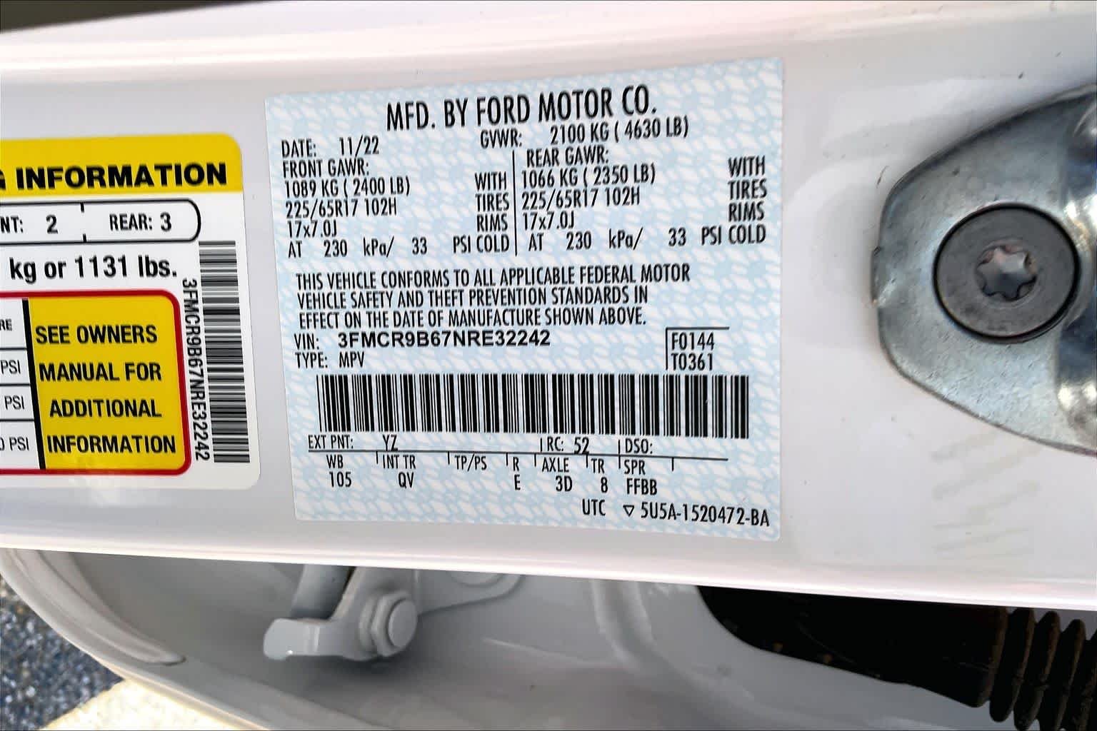 Used 2022 Oxford White Ford Big Bend image 32