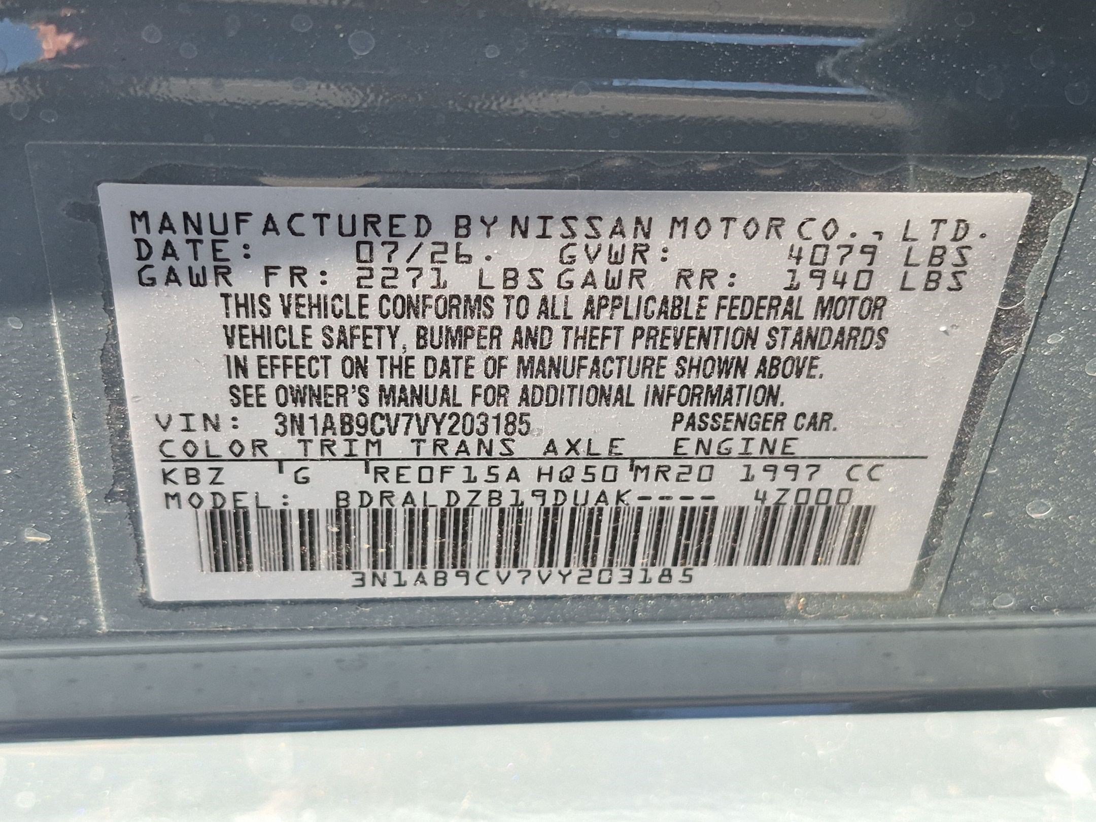 New 2027 Atlantic Gray Metallic Nissan SV image 15