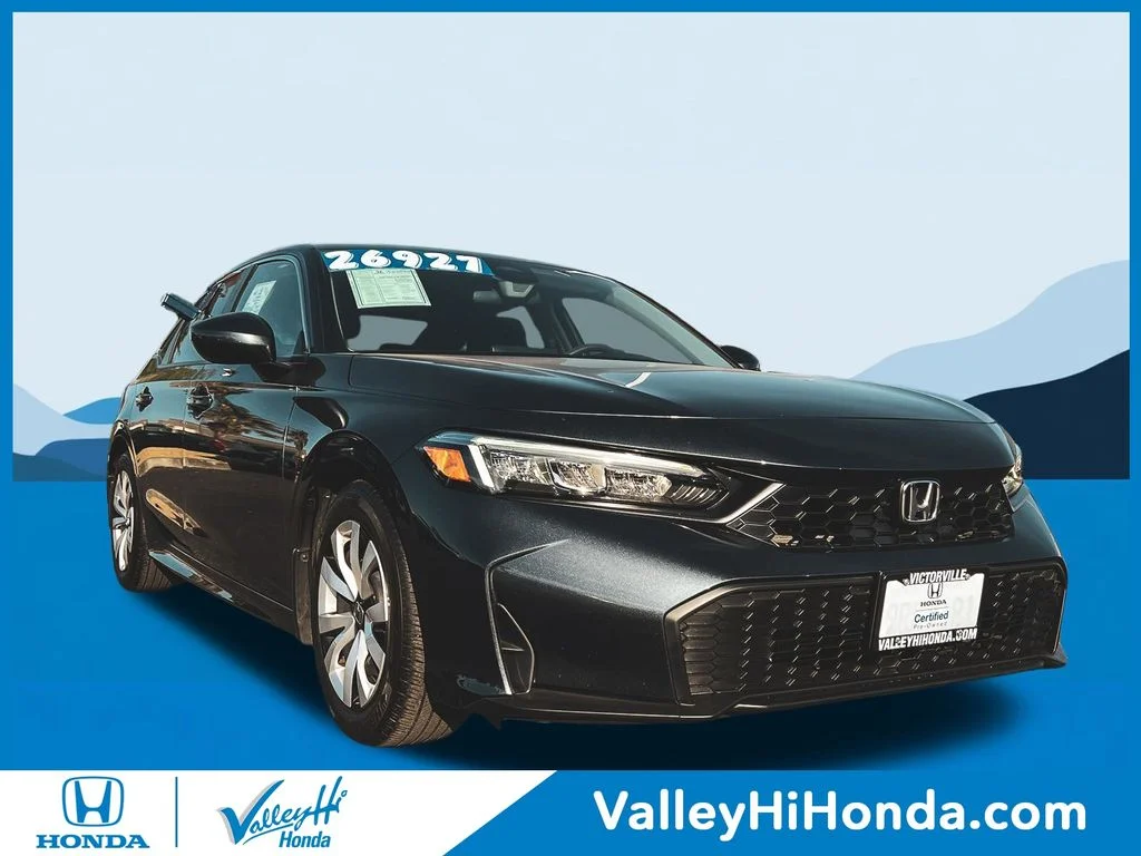 Certified Used 2025 Meteorite Gray Metallic Honda 4D LX image 1