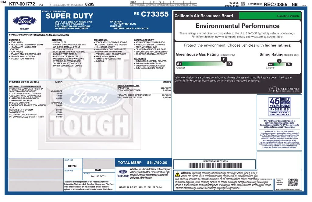 Used 2024 Blue Metallic Ford XLT image 6