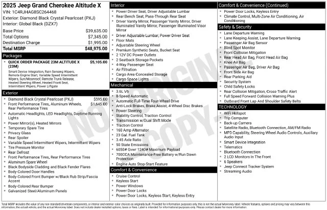 Used 2025 Black Jeep Altitude X image 2