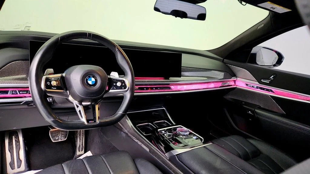 Used 2023 Frozen Pure Grey Metallic BMW 760i xDrive w/ Exec & Driving Assist. Pro & M Sport Pro Packages image 12