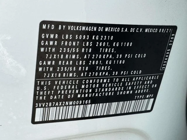 Used 2022 White Volkswagen 2.0T SE image 30