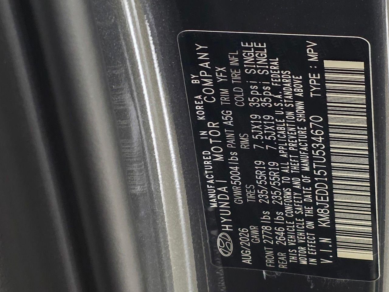 New 2026 Amazon Gray Hyundai Limited image 35