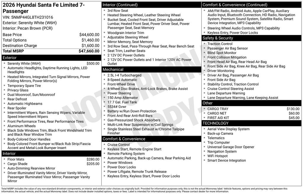 New 2026 White Hyundai Limited FWD image 17