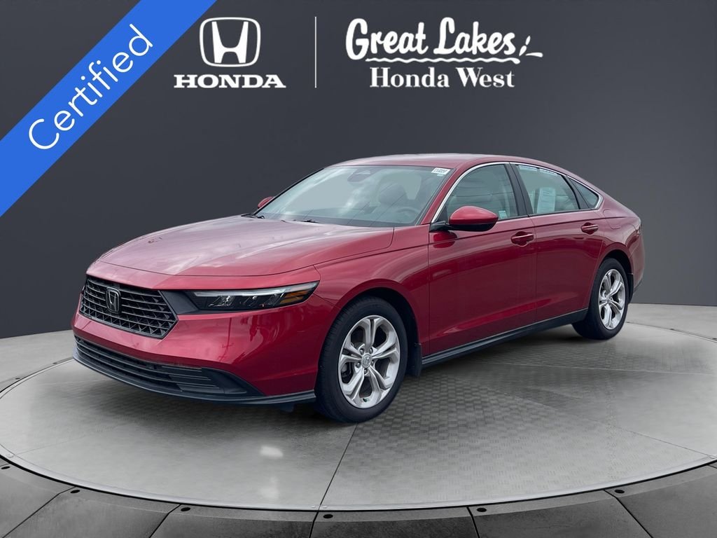 Certified Used 2025 Radiant Red Metallic Honda LX image 1