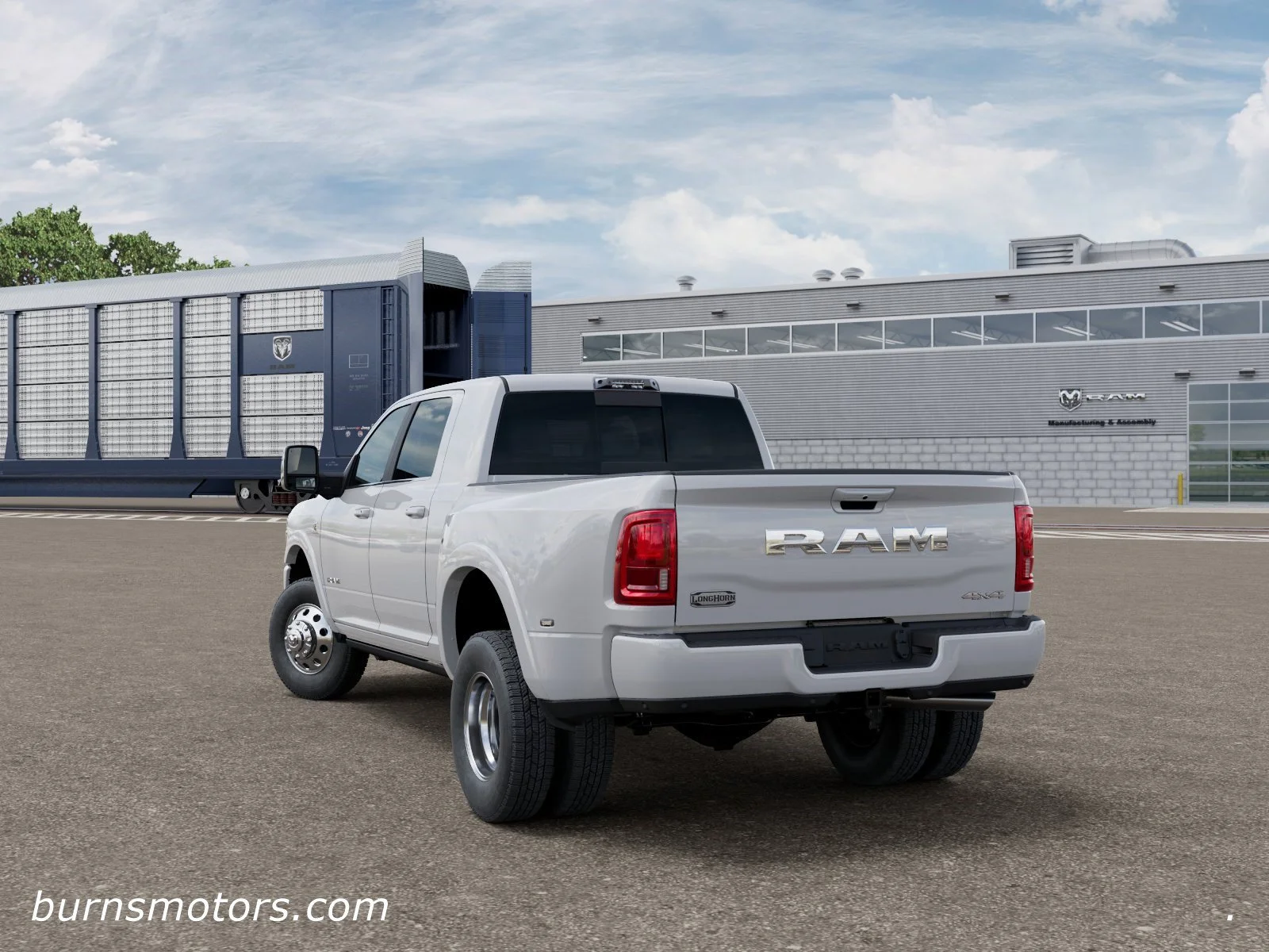 New 2026 Bright White Clear-Coat Exterior Paint RAM Longhorn Dually image 3