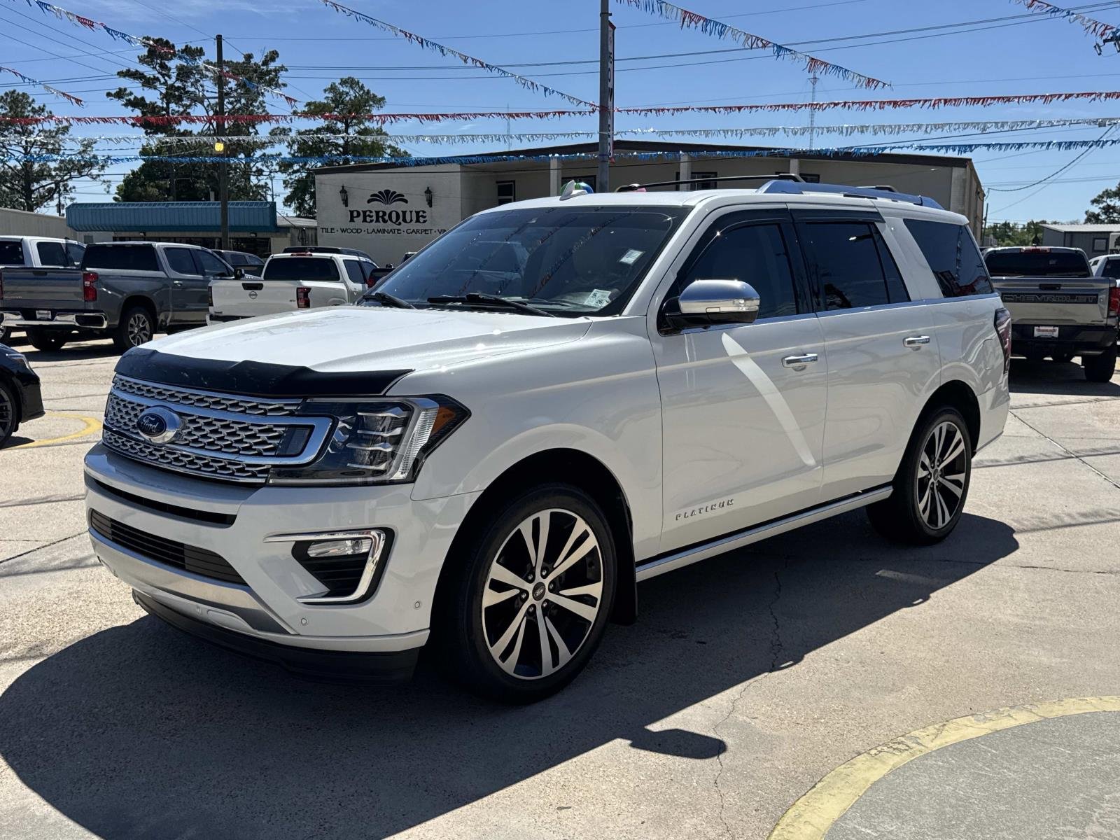 Used 2021 Star White Metallic Tri-Coat Ford Platinum image 3