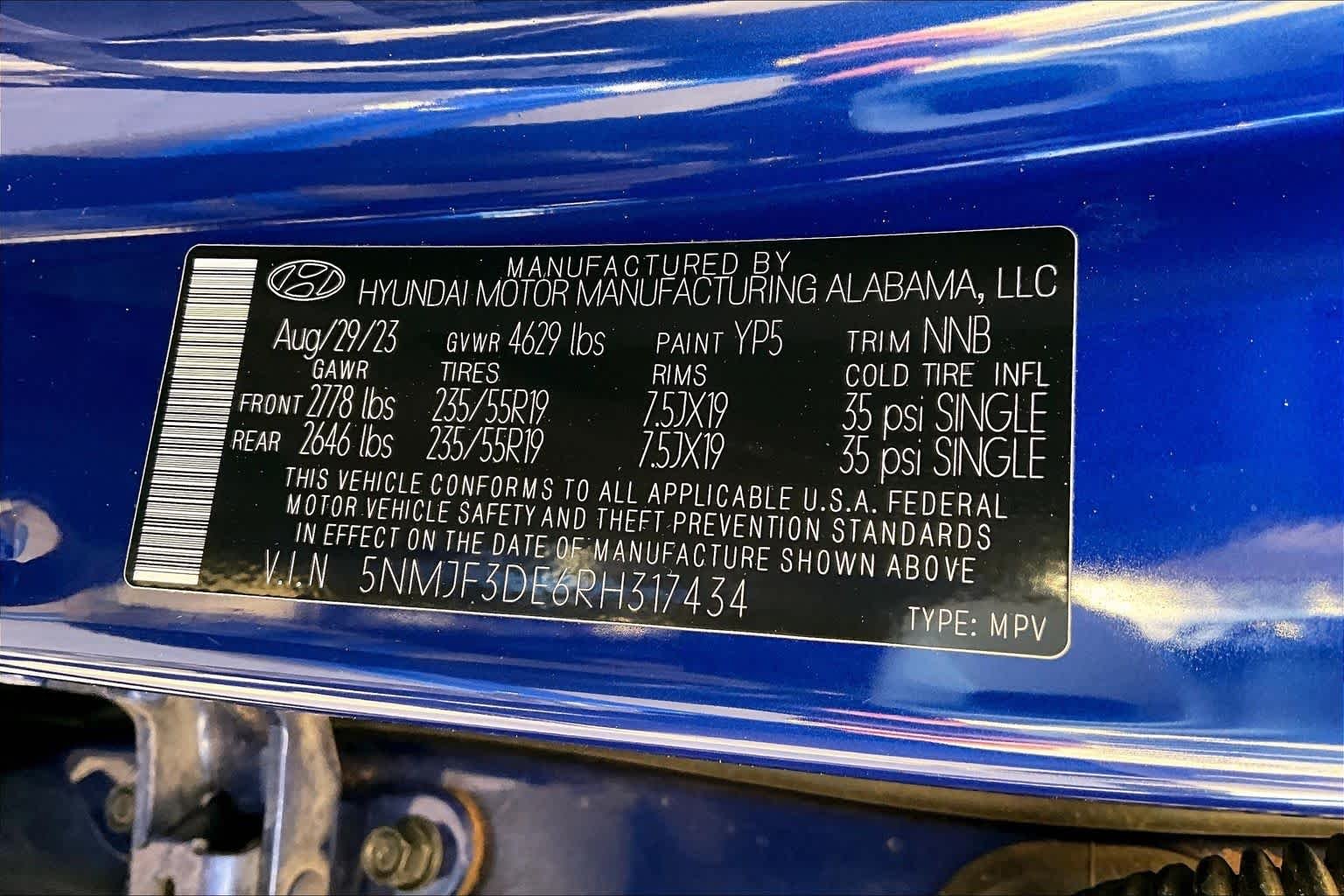 Used 2024 Intense Blue Hyundai SEL image 35
