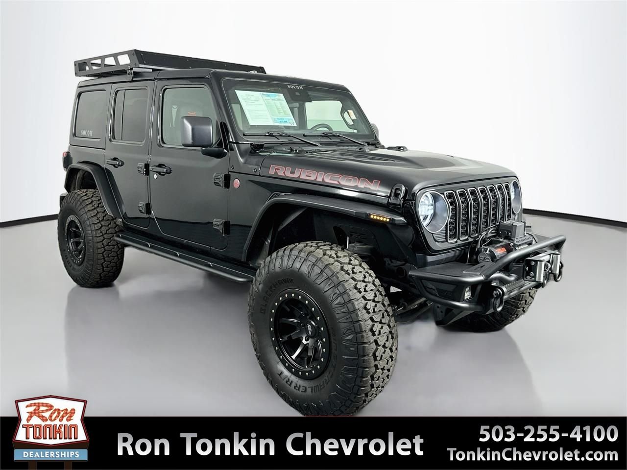 Used 2025 Black Clearcoat Jeep Rubicon image 1