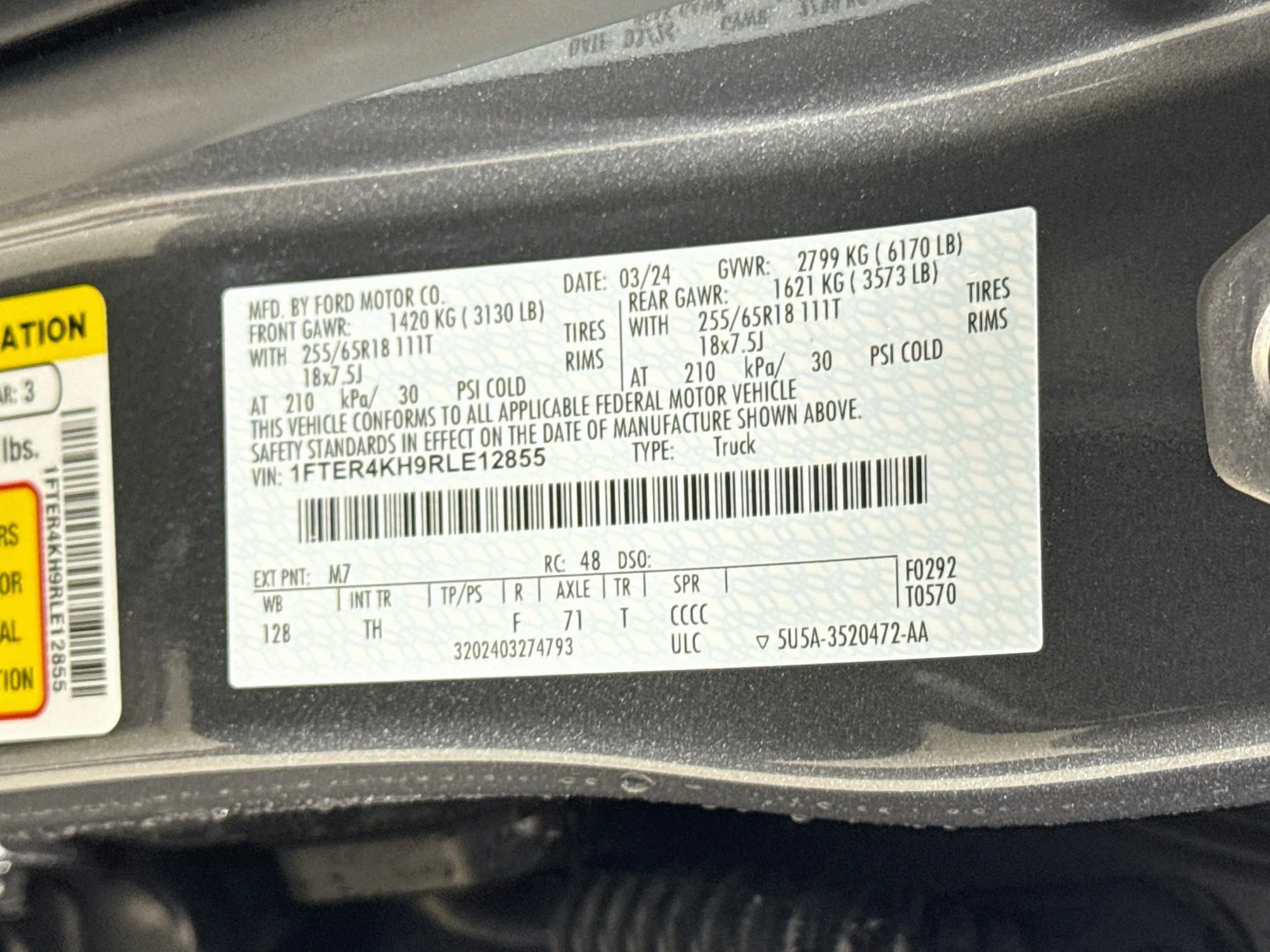 Used 2024 Carbonized Gray Metallic Ford LARIAT image 33