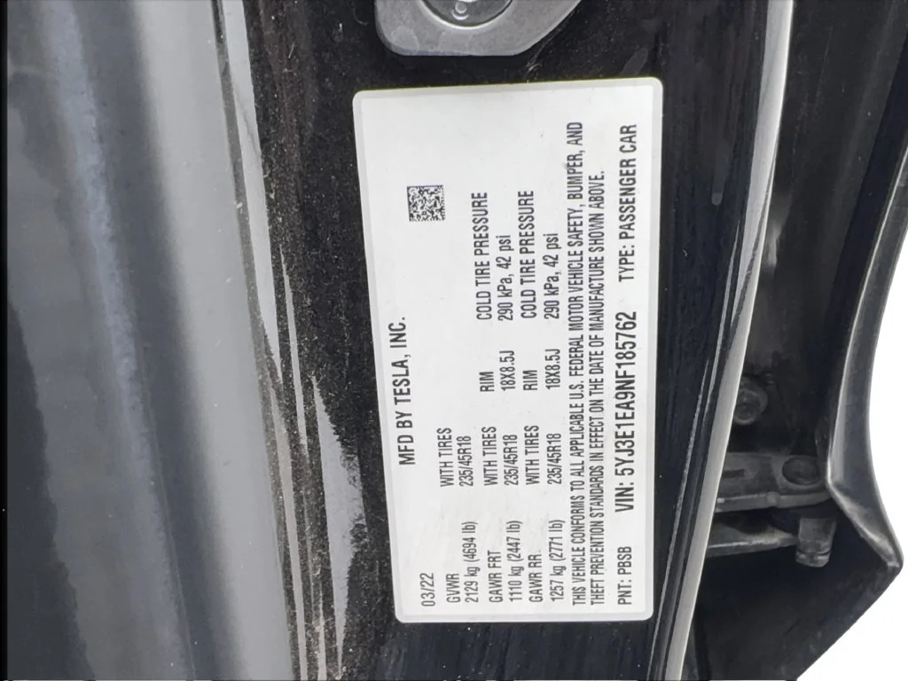 Used 2022 Black Tesla Base image 46