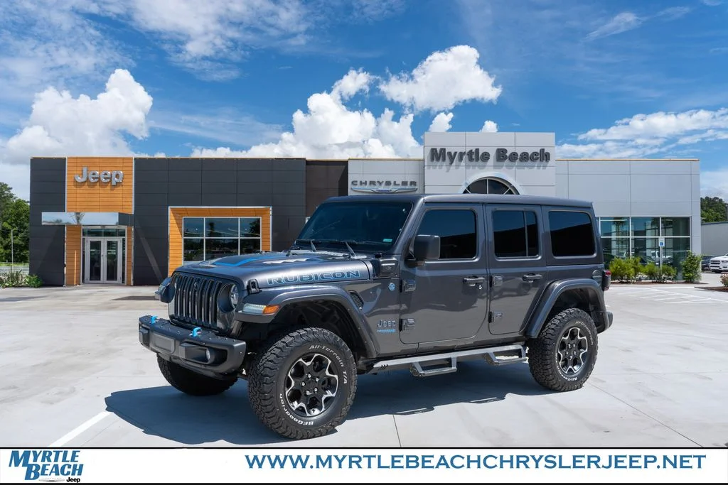 Used 2021 Granite Crystal Metallic Clearcoat Jeep Unlimited Rubicon 4xe image 1