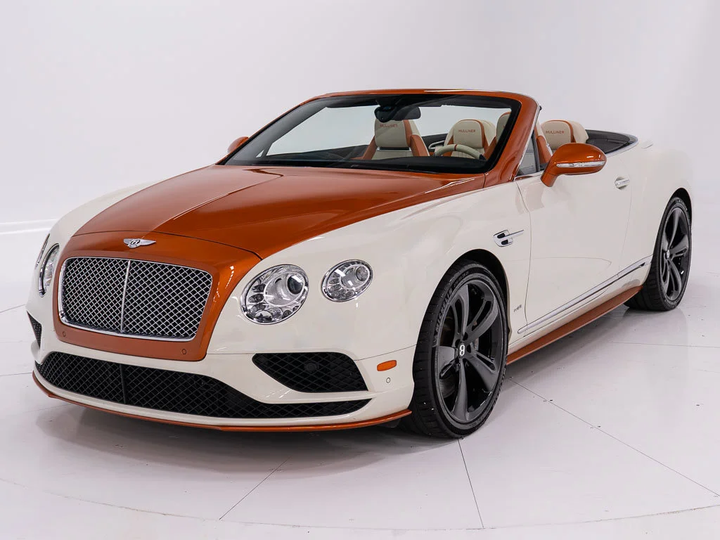 Certified Used 2017 Orange Flame over Ghost White by Mulliner PCG Bentley W12 Convertible image 1