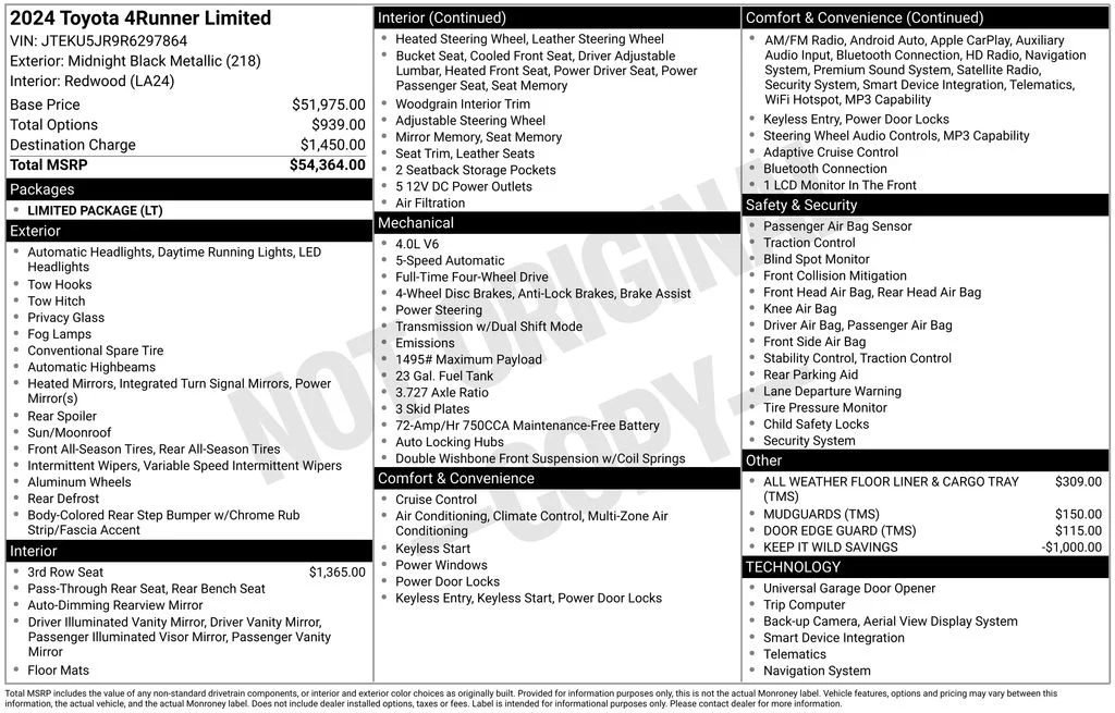 Used 2024 Black Toyota Limited image 2