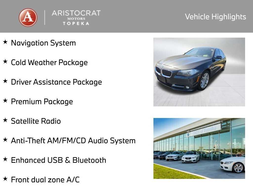 Used 2016 BMW 5 Series 535d with VIN WBAFV3C58GD687233 for sale in Kansas City