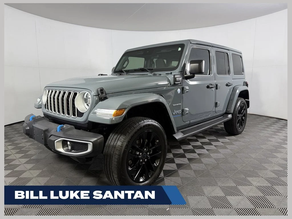 Used 2024 Gray Jeep Sahara 4xe image 1
