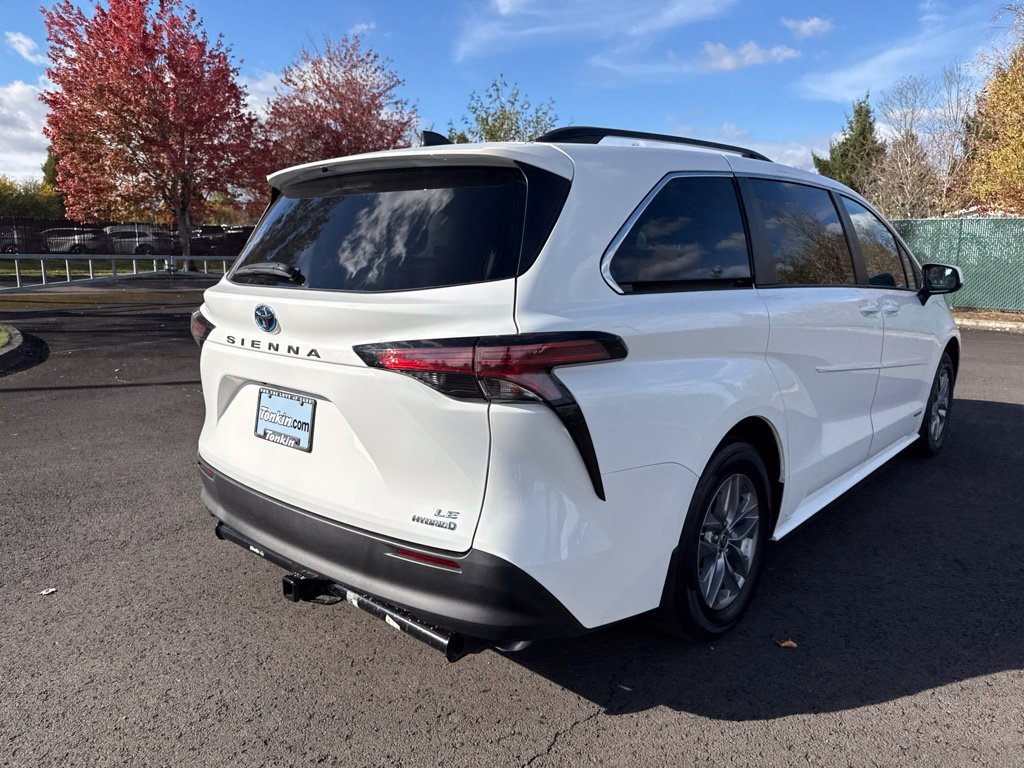 Used 2021 Super White Toyota LE image 7
