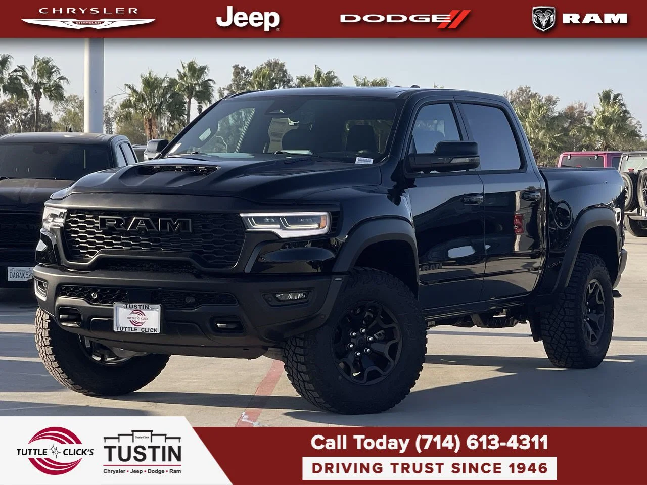 New 2026 Diamond Black Crystal Pearl-Coat Exterior Paint RAM RHO image 1
