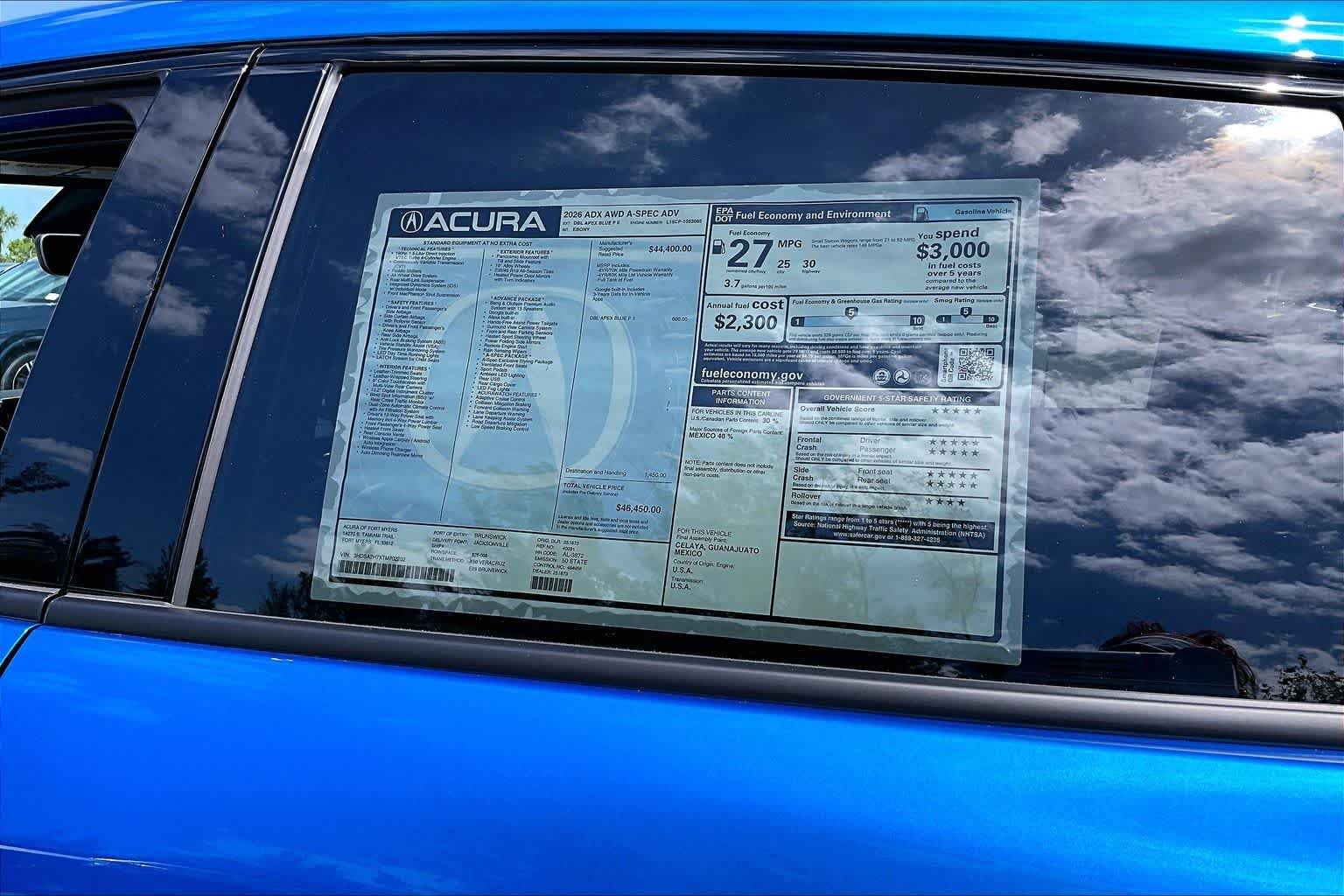 New 2026 Double Apex Blue Pearl II Acura w/A-Spec Advance Package image 22