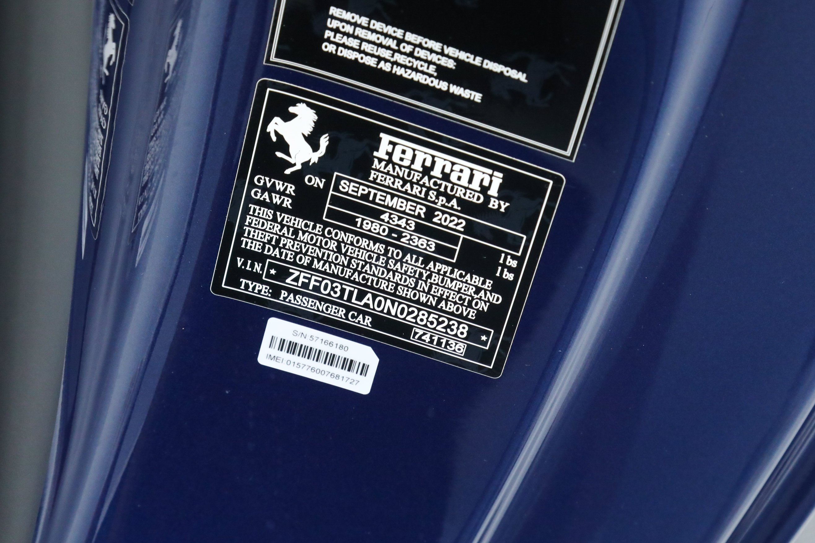 Used 2022 Blue Ferrari  image 50