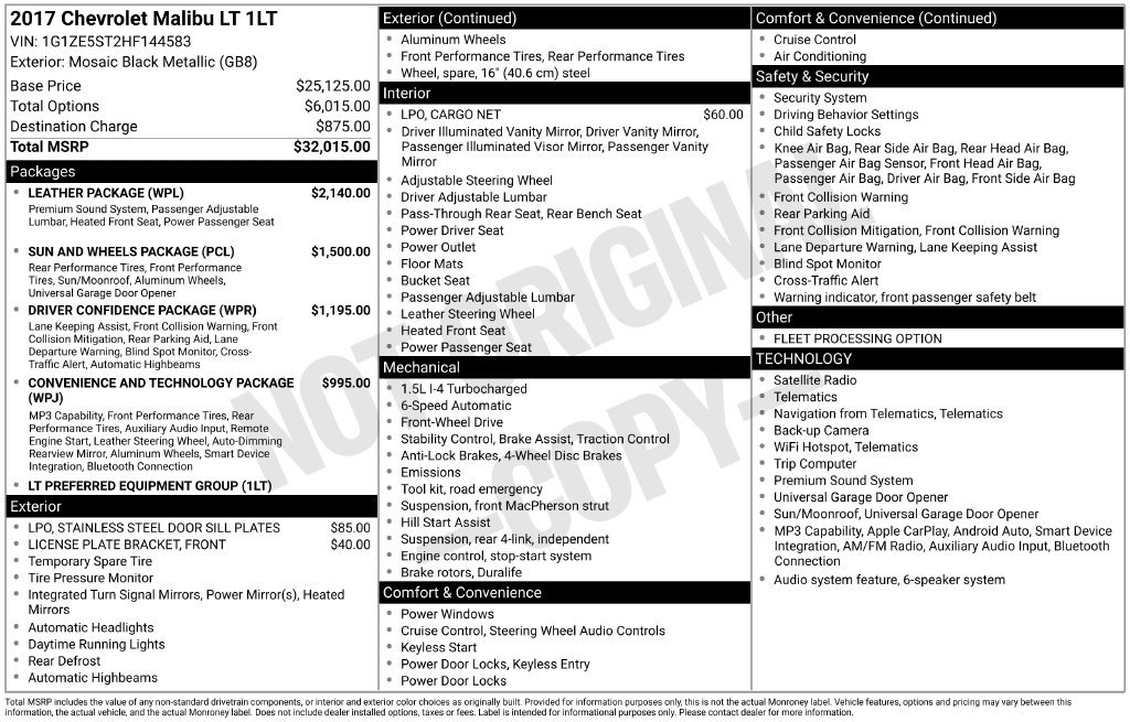 Used 2017 Black Chevrolet LT image 3