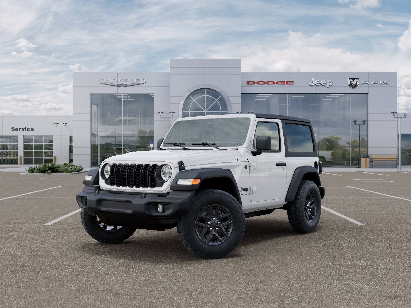 New 2026 Bright White Clear-Coat Exterior Paint Jeep Sport S image 17
