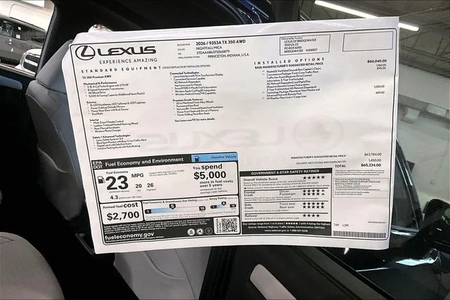 2026 Lexus TX 350 Premium - Photo 14