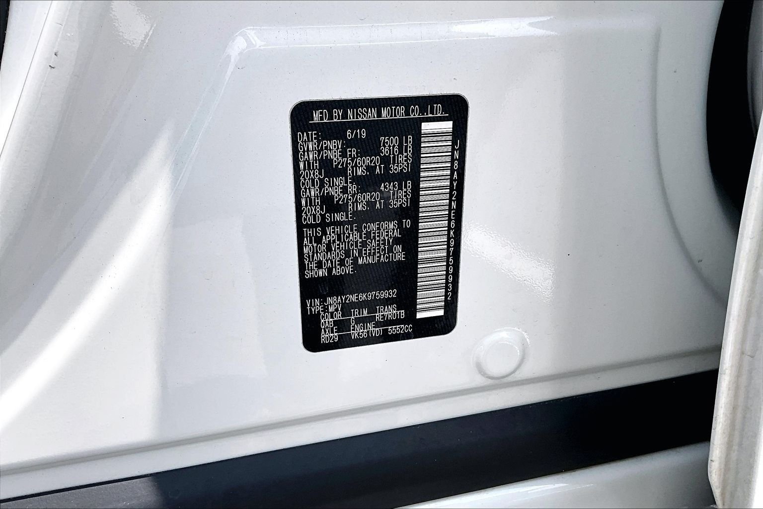Used 2019 Pearl White Nissan Platinum image 17