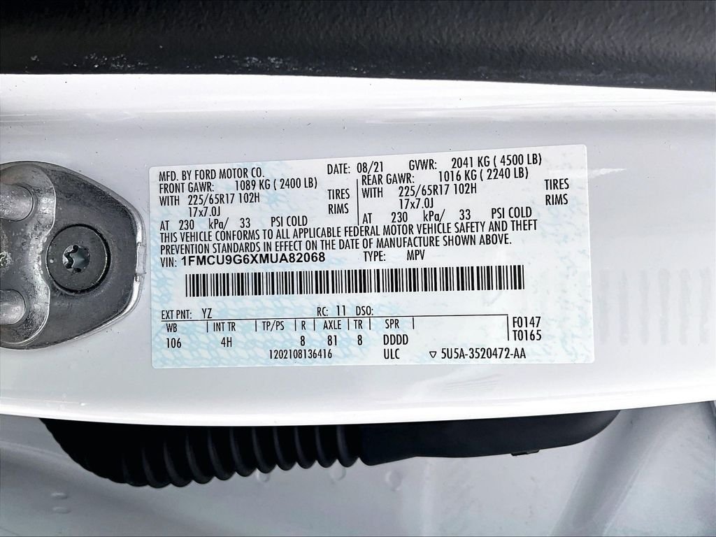 Used 2021 White Ford SE image 33