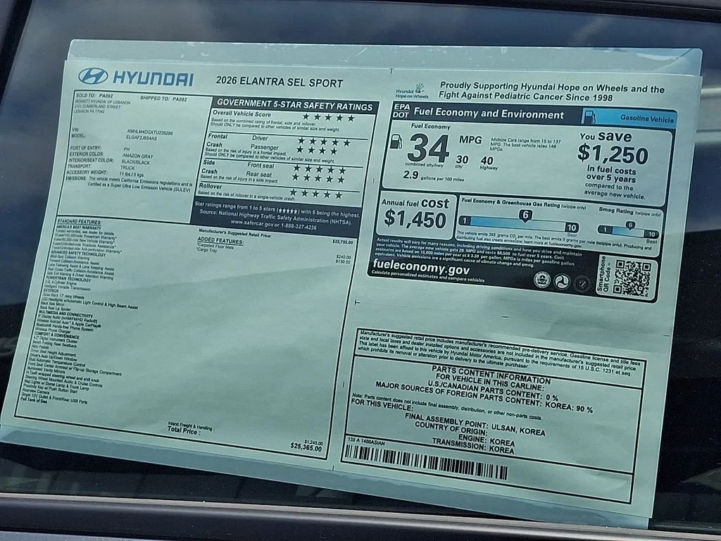 New 2026 Gray Hyundai SEL Sport image 3