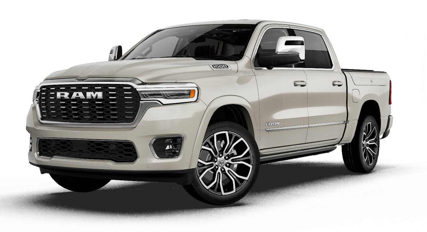 New 2027 Ivory White Tri-Coat Pearl-Coat Exterior Paint RAM Tungsten image 27