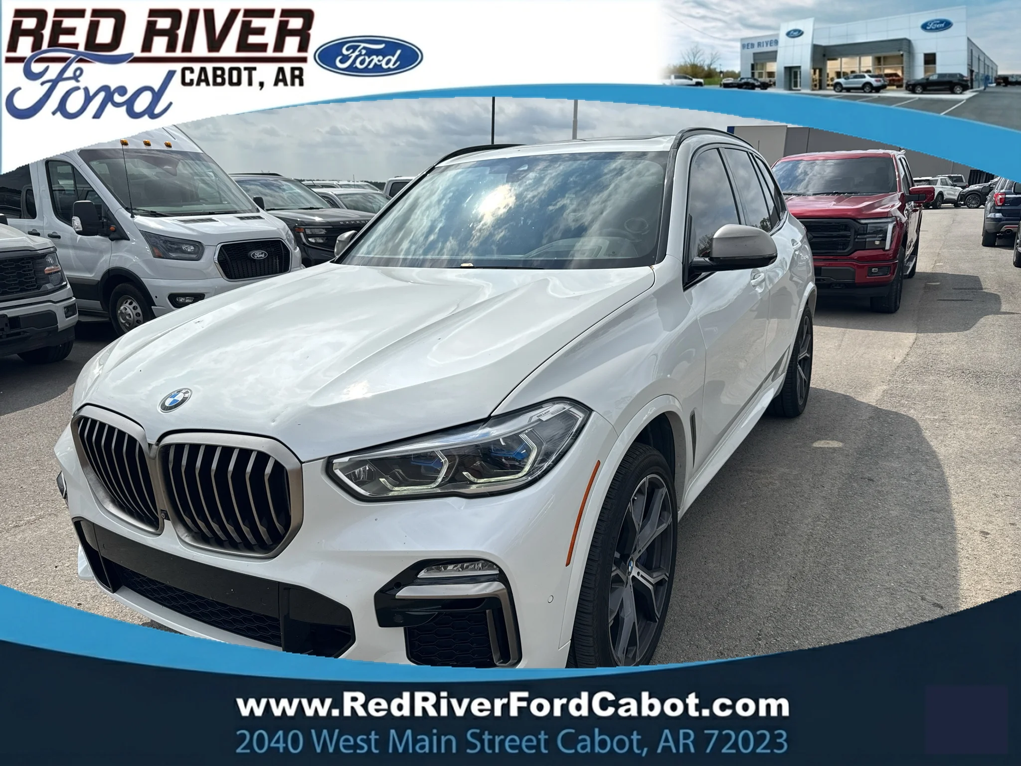 Used 2020 Mineral White Metallic BMW M50i image 1