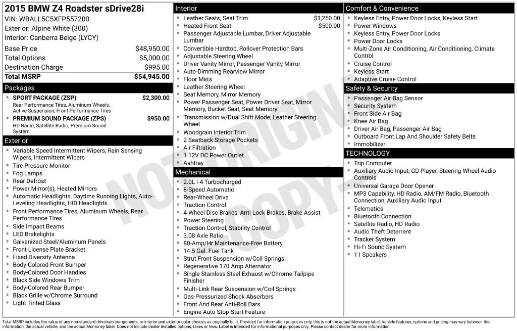 Used 2015 White BMW sDrive28i image 2