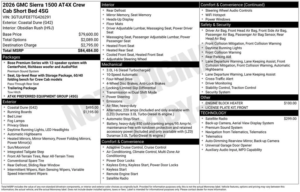 2026 GMC Sierra 1500 AT4X - Photo 49