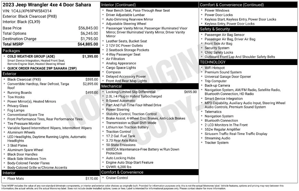 Certified Used 2023 Black Jeep Sahara 4xe image 33