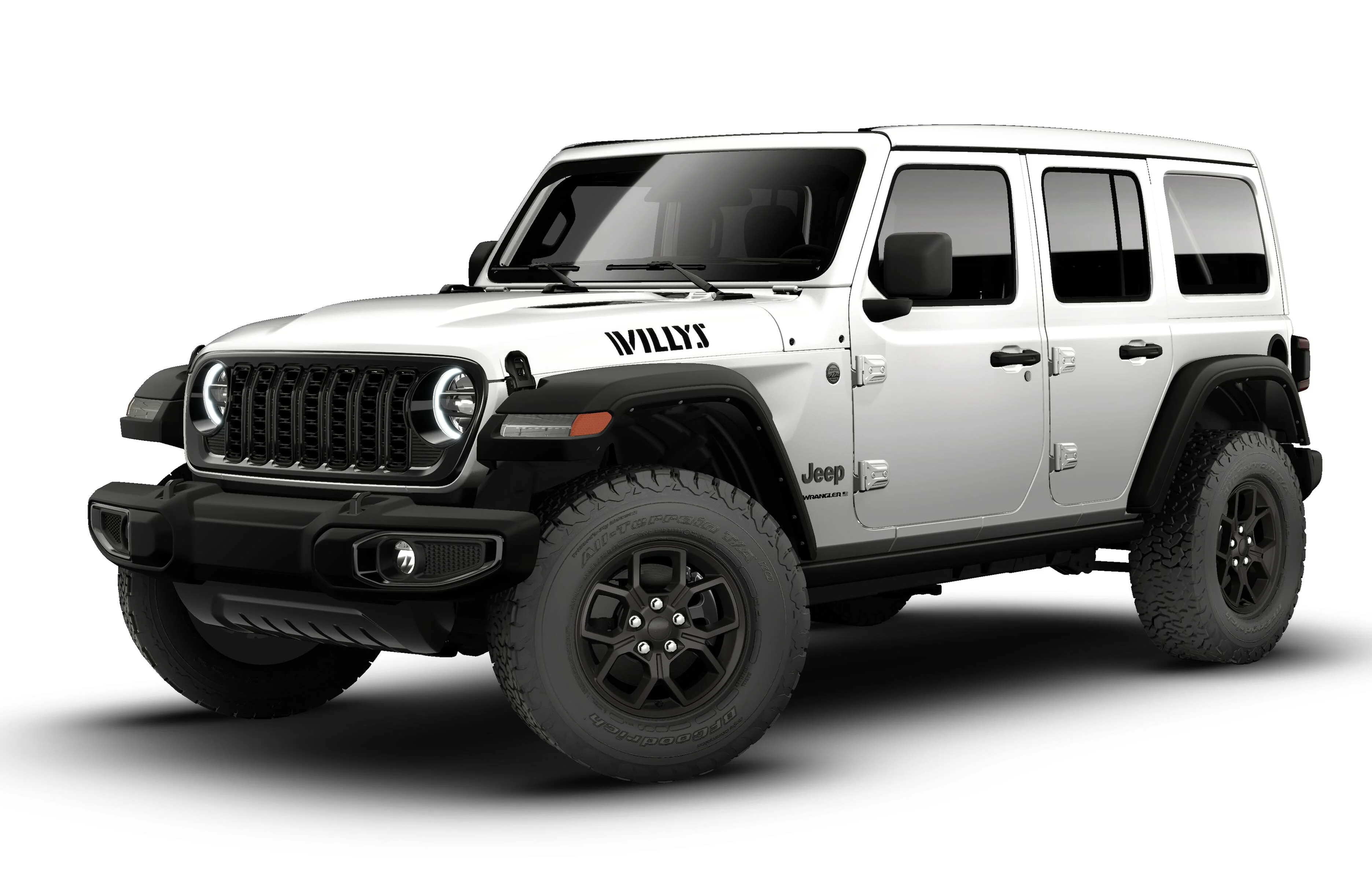 New 2026 Bright White Clear-Coat Exterior Paint Jeep Willys image 1
