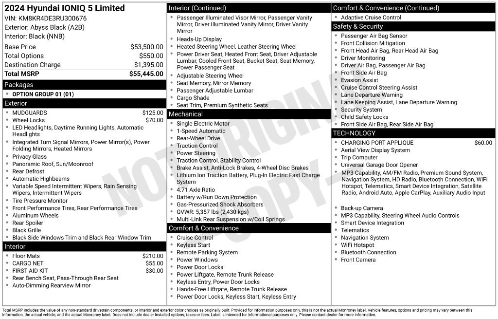 Certified Used 2024 Black Hyundai Limited image 7
