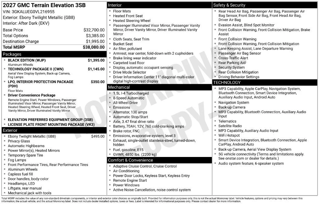 New 2027 Ebony Twilight Metallic GMC Elevation image 6
