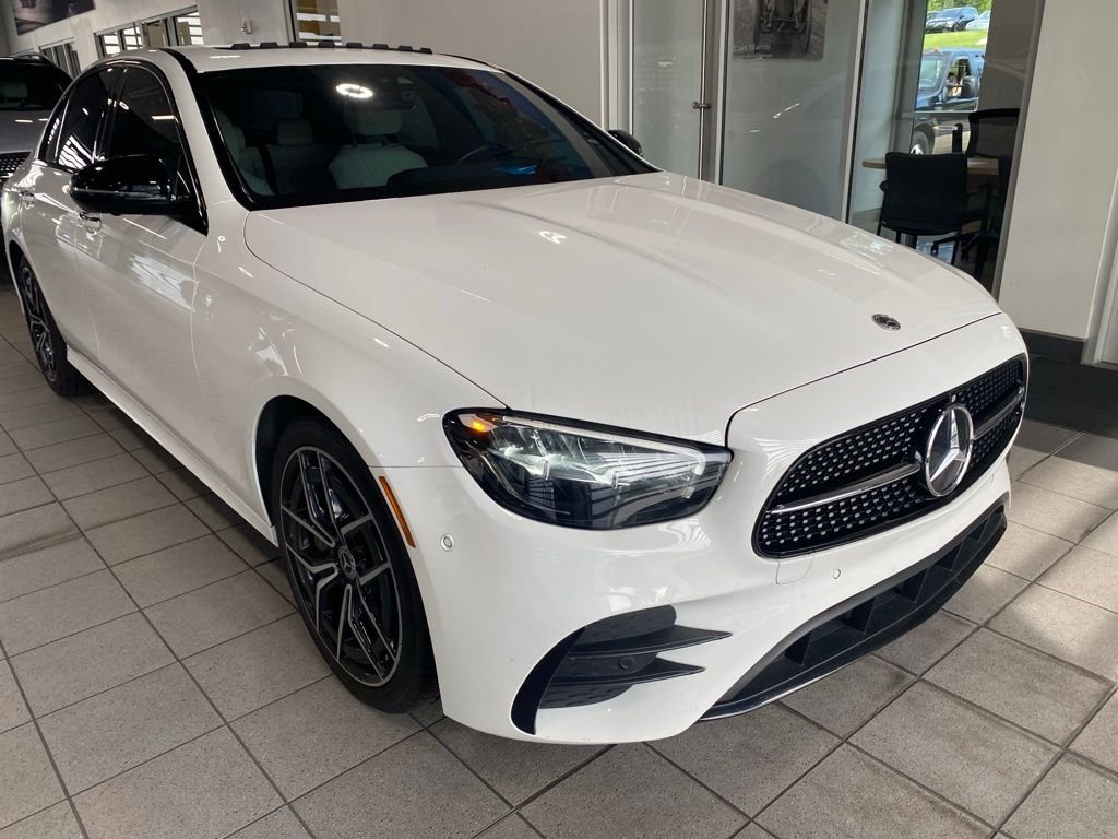 Certified Used 2022 Polar White Mercedes-Benz E 350 image 1