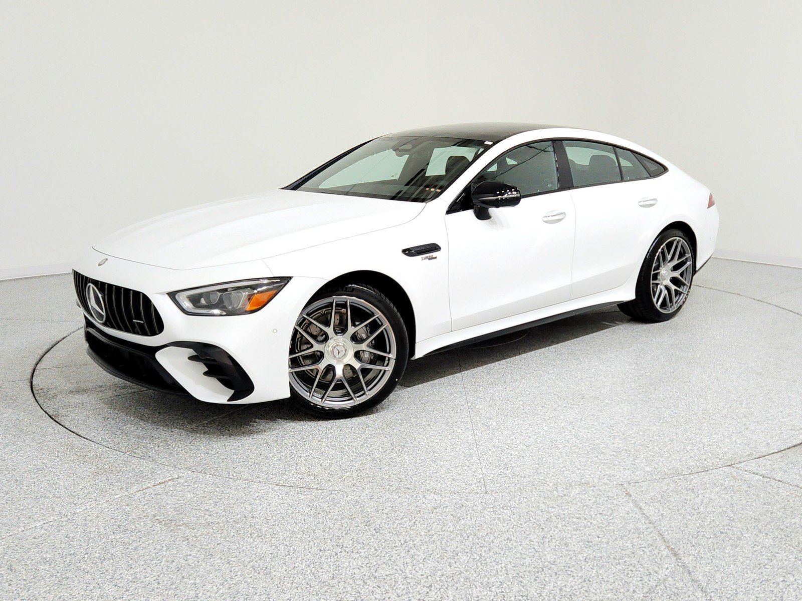 New 2026 MANUFAKTUR Moonlight White Metallic Mercedes-Benz AMG® GT 43 4-Door Coupe image 1