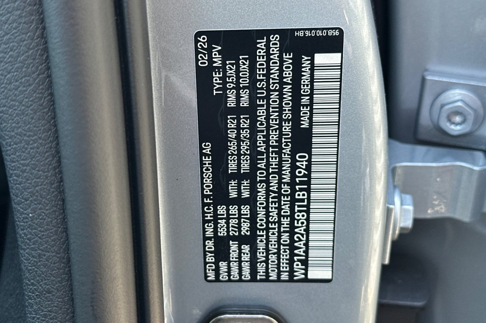 New 2026 Dolomite Silver Metallic Porsche AWD image 29