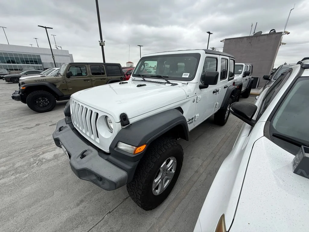 Used 2020 White Jeep Unlimited Sport S image 1