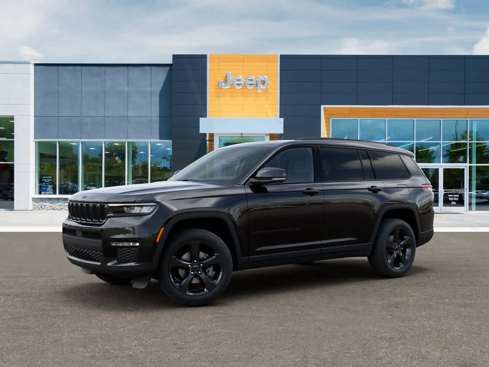 New 2025 Diamond Black Crystal Pearl-Coat Exterior Paint Jeep Limited image 2